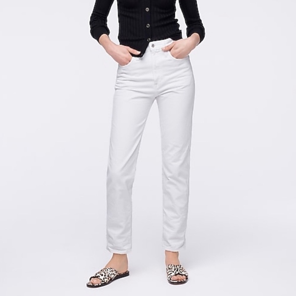 Classic Straight-Leg White Women's Jeans